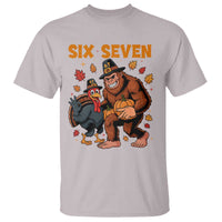 Six Seven Meme Bigfoot And Turkey T Shirt Funny Thanksgiving Gift - Wonder Print Shop