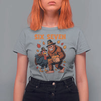 Six Seven Meme Bigfoot And Turkey T Shirt For Women Funny Thanksgiving Gift - Wonder Print Shop