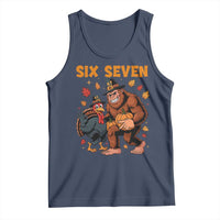 Six Seven Meme Bigfoot And Turkey Tank Top Funny Thanksgiving Gift - Wonder Print Shop