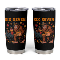 Six Seven Meme Bigfoot And Turkey Tumbler Cup Funny Thanksgiving Gift - Wonder Print Shop