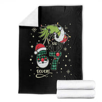 Funny Green Hand Six Seven Meme Throw Blanket Gen Z Alpha Xmas Gift - Wonder Print Shop