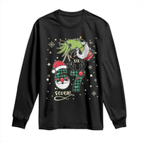 Funny Green Hand Six Seven Meme Long Sleeve Shirt Gen Z Alpha Xmas Gift - Wonder Print Shop