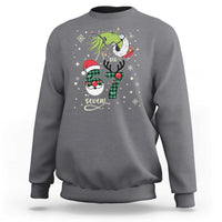 Funny Green Hand Six Seven Meme Sweatshirt Gen Z Alpha Xmas Gift - Wonder Print Shop