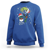Funny Green Hand Six Seven Meme Sweatshirt Gen Z Alpha Xmas Gift - Wonder Print Shop