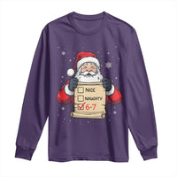 Funny Santa Six Seven Meme Long Sleeve Shirt Gen Z Christmas Gift - Wonder Print Shop