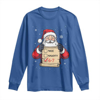 Funny Santa Six Seven Meme Long Sleeve Shirt Gen Z Christmas Gift - Wonder Print Shop