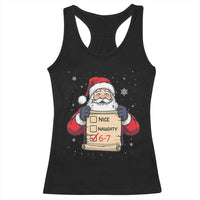Funny Santa Six Seven Meme Racerback Tank Top Gen Z Christmas Gift - Wonder Print Shop
