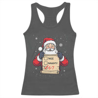 Funny Santa Six Seven Meme Racerback Tank Top Gen Z Christmas Gift - Wonder Print Shop