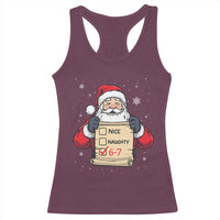 Funny Santa Six Seven Meme Racerback Tank Top Gen Z Christmas Gift - Wonder Print Shop