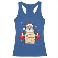 Funny Santa Six Seven Meme Racerback Tank Top Gen Z Christmas Gift - Wonder Print Shop