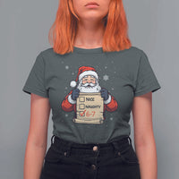 Funny Santa Six Seven Meme T Shirt For Women Gen Z Christmas Gift - Wonder Print Shop