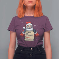 Funny Santa Six Seven Meme T Shirt For Women Gen Z Christmas Gift - Wonder Print Shop