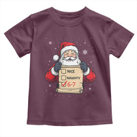 Funny Santa Six Seven Meme Toddler T Shirt Gen Z Christmas Gift - Wonder Print Shop