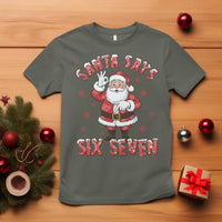 Funny Christmas Meme Gift T Shirt Santa Says Six Seven - Wonder Print Shop
