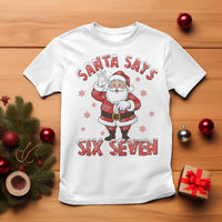 Funny Christmas Meme Gift T Shirt Santa Says Six Seven - Wonder Print Shop