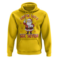 Funny Christmas Meme Gift Hoodie Santa Says Six Seven - Wonder Print Shop