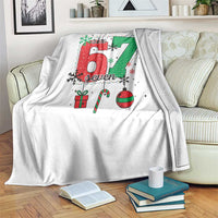 Funny Six Seven Meme Trendy TikTok Throw Blanket Christmas Gift - Wonder Print Shop