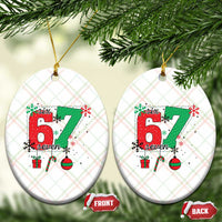 Funny Six Seven Meme Trendy TikTok Ceramic Ornament Christmas Gift - Wonder Print Shop