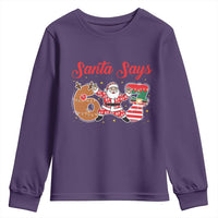 Funny Santa Says Six Seven Meme Youth Sweatshirt Holiday Gift For Gen Z - Wonder Print Shop