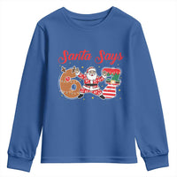 Funny Santa Says Six Seven Meme Youth Sweatshirt Holiday Gift For Gen Z - Wonder Print Shop