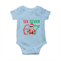 Funny Santa Skeleton Says Six Seven Baby Onesie Christmas Meme Gift - Wonder Print Shop