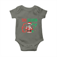 Funny Santa Skeleton Says Six Seven Baby Onesie Christmas Meme Gift - Wonder Print Shop