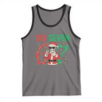 Funny Santa Skeleton Says Six Seven Tank Top Christmas Meme Gift - Wonder Print Shop