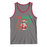 Funny Santa Skeleton Says Six Seven Tank Top Christmas Meme Gift - Wonder Print Shop