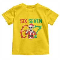 Funny Santa Skeleton Says Six Seven Toddler T Shirt Christmas Meme Gift - Wonder Print Shop