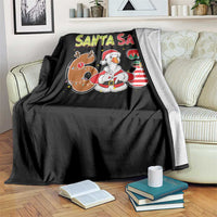 Funny Sant Goose Says Six Seven Throw Blanket Christmas Gift For Gen Z - Wonder Print Shop