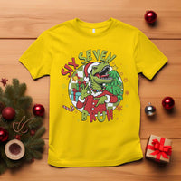 Funny Christmas Dinosaur Lover Gift T Shirt Trending Six Seven Bruh - Wonder Print Shop