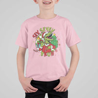 Funny Christmas Dinosaur Lover Gift T Shirt For Kid Trending Six Seven Bruh - Wonder Print Shop