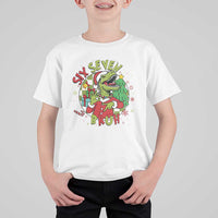 Funny Christmas Dinosaur Lover Gift T Shirt For Kid Trending Six Seven Bruh - Wonder Print Shop