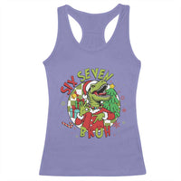 Funny Christmas Dinosaur Lover Gift Racerback Tank Top Trending Six Seven Bruh - Wonder Print Shop