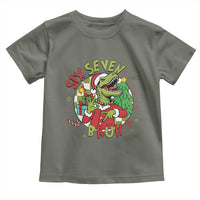 Funny Christmas Dinosaur Lover Gift Toddler T Shirt Trending Six Seven Bruh - Wonder Print Shop