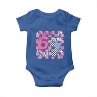 Pink Checkered I Was 6 Now I Am 7 Baby Onesie Girl Birthday Gift - Wonder Print Shop