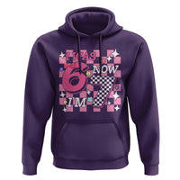 Pink Checkered I Was 6 Now I Am 7 Hoodie Girl Birthday Gift - Wonder Print Shop