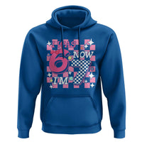 Pink Checkered I Was 6 Now I Am 7 Hoodie Girl Birthday Gift - Wonder Print Shop