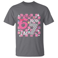 Pink Checkered I Was 6 Now I Am 7 T Shirt Girl Birthday Gift - Wonder Print Shop