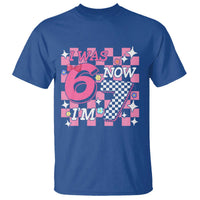 Pink Checkered I Was 6 Now I Am 7 T Shirt Girl Birthday Gift - Wonder Print Shop