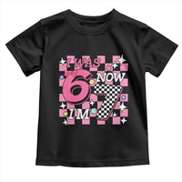 Pink Checkered I Was 6 Now I Am 7 Toddler T Shirt Girl Birthday Gift - Wonder Print Shop