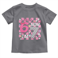 Pink Checkered I Was 6 Now I Am 7 Toddler T Shirt Girl Birthday Gift - Wonder Print Shop