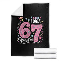 Seventh Birthday Girl Throw Blanket I Was 6 Now I Am 7 Meme - Wonder Print Shop