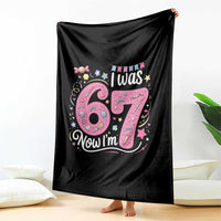 Seventh Birthday Girl Throw Blanket I Was 6 Now I Am 7 Meme - Wonder Print Shop
