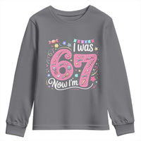Seventh Birthday Girl Youth Sweatshirt I Was 6 Now I Am 7 Meme - Wonder Print Shop