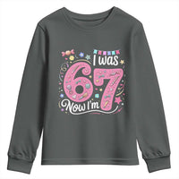 Seventh Birthday Girl Youth Sweatshirt I Was 6 Now I Am 7 Meme - Wonder Print Shop