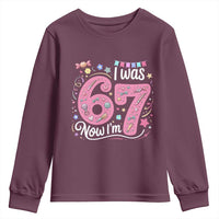 Seventh Birthday Girl Youth Sweatshirt I Was 6 Now I Am 7 Meme - Wonder Print Shop