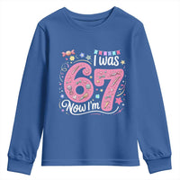 Seventh Birthday Girl Youth Sweatshirt I Was 6 Now I Am 7 Meme - Wonder Print Shop