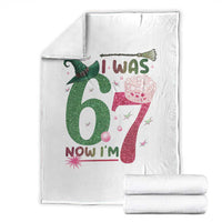 Birthday Girl I Was 6 Now I Am 7 Throw Blanket Gift For Alpha Kids - Wonder Print Shop
