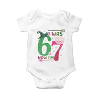 Birthday Girl I Was 6 Now I Am 7 Baby Onesie Gift For Alpha Kids - Wonder Print Shop